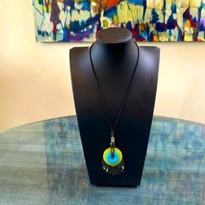 Robert Lee Morris freeform multi-material necklace